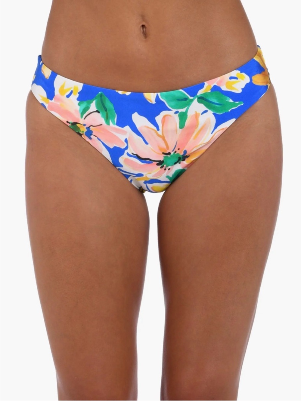 Sunshine79 Floral Blue Bikini Bottom - Women Swim Bikini (Size 14)